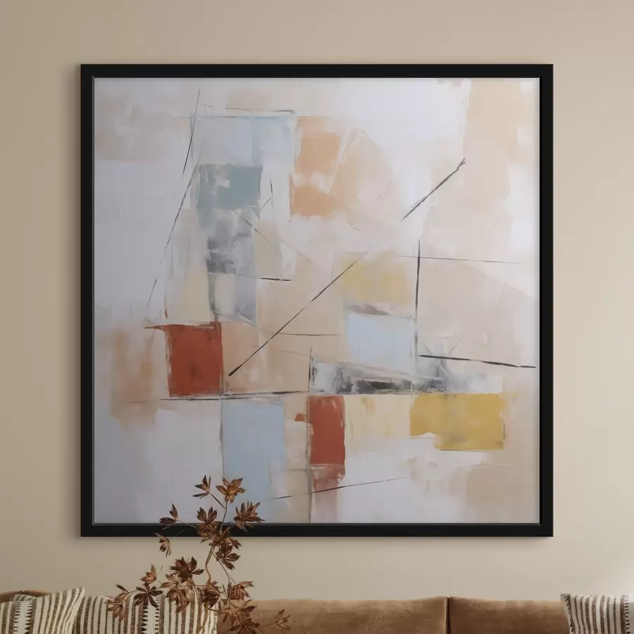 Fototapeta Chaotyczna, abstrakcyjna imitacja postarzanego obrazu f48418