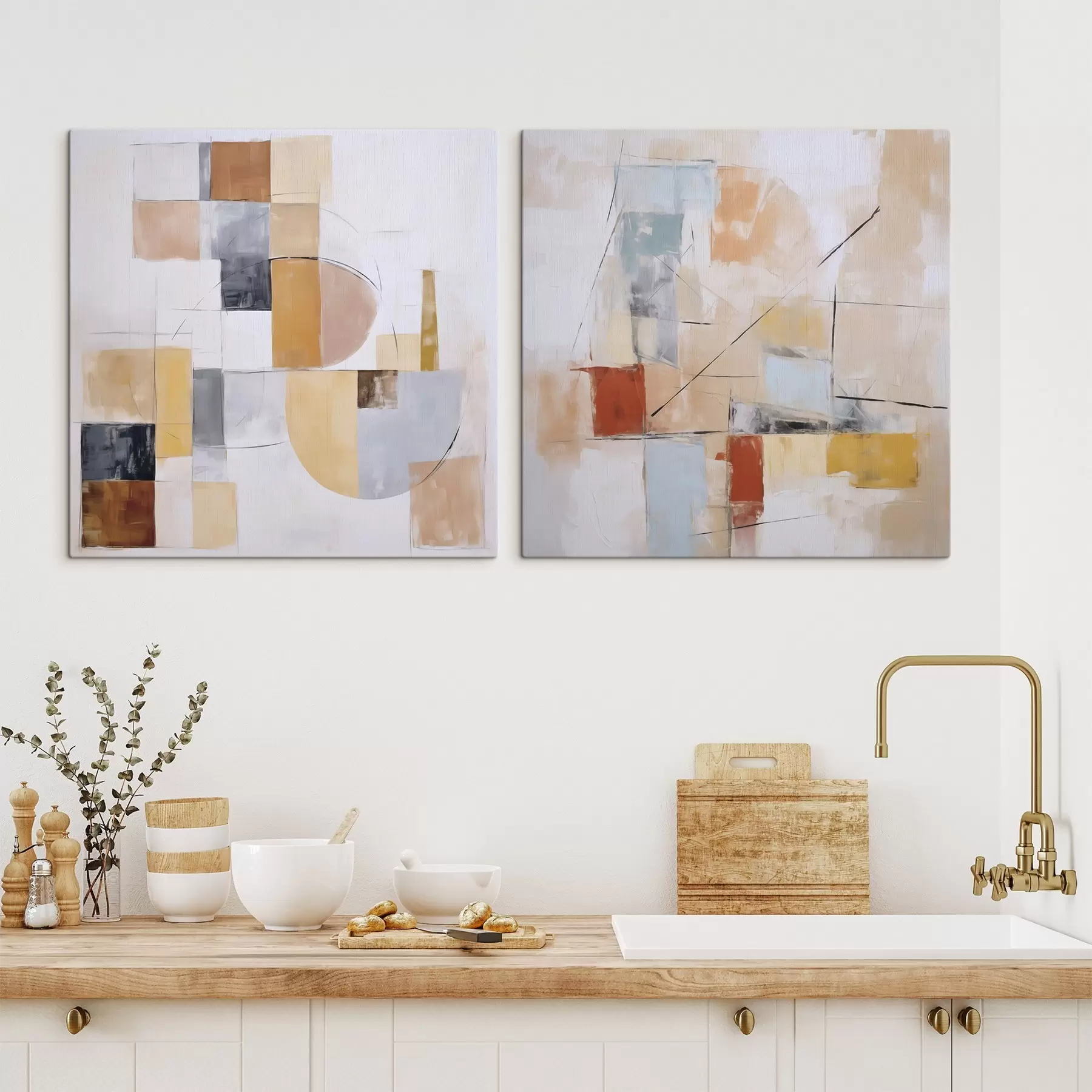 Obraz Abstrakcyjna imitacja postarzanego obrazu m30213