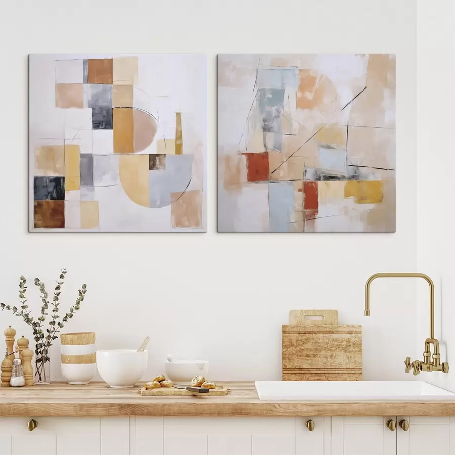 Obraz Abstrakcyjna imitacja postarzanego obrazu m30213