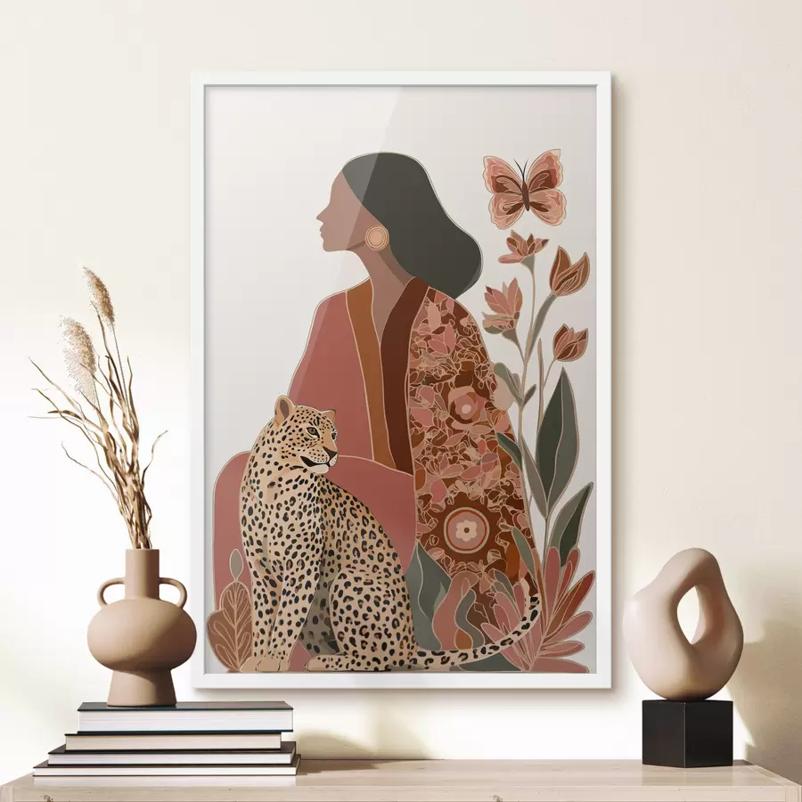 Fototapeta Kobieta z liśćmi f48433