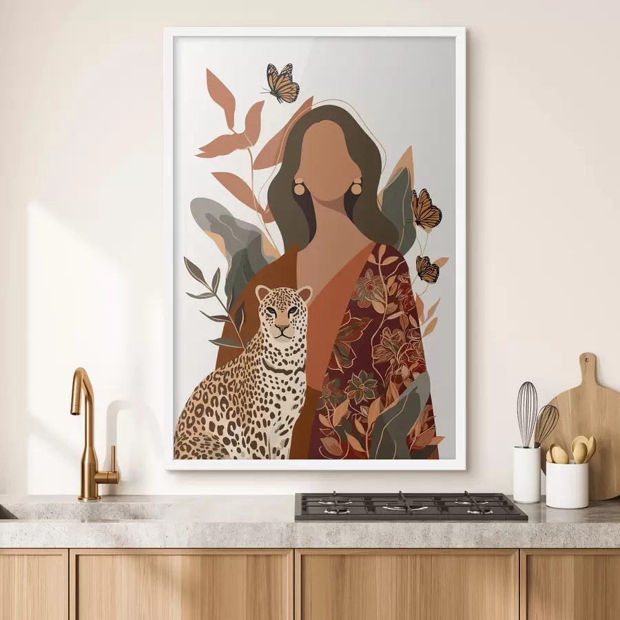 Fototapeta Kobieta w stroju w wzory f48434