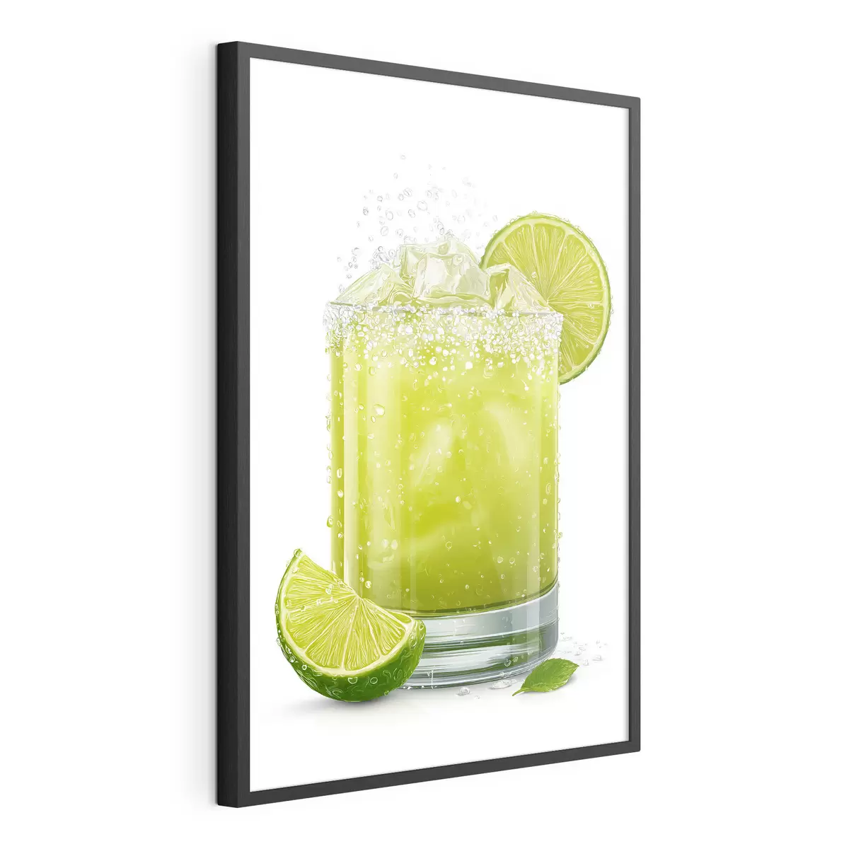 Plakat Napój limonkowy w szklance f48446