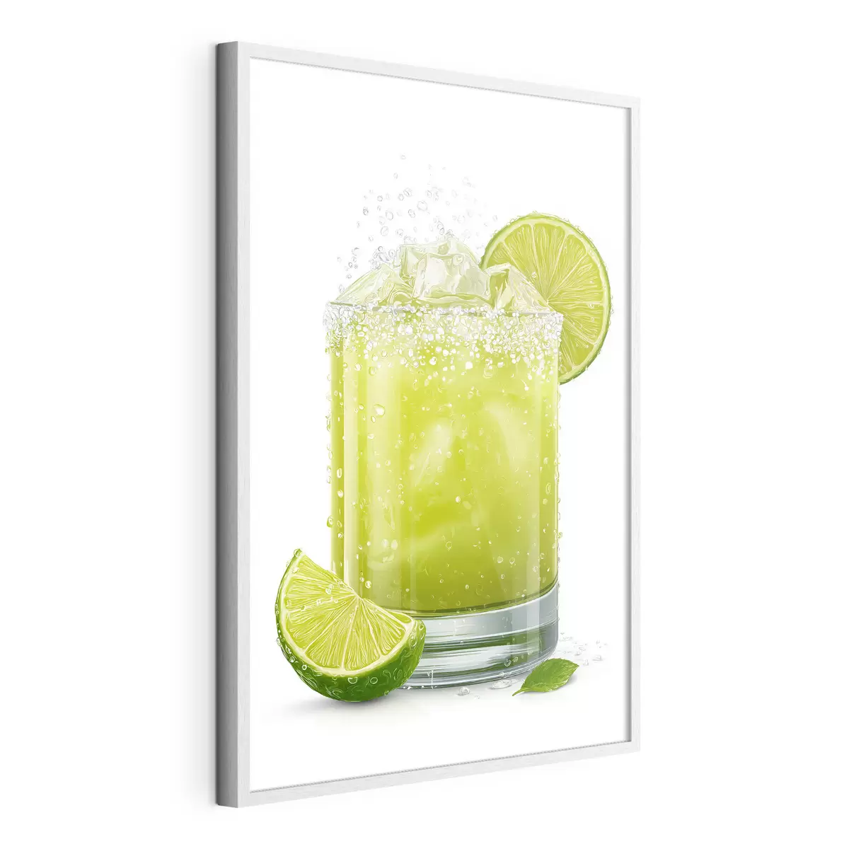 Plakat Napój limonkowy w szklance f48446