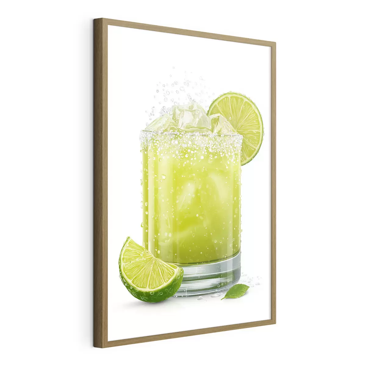Plakat Napój limonkowy w szklance f48446