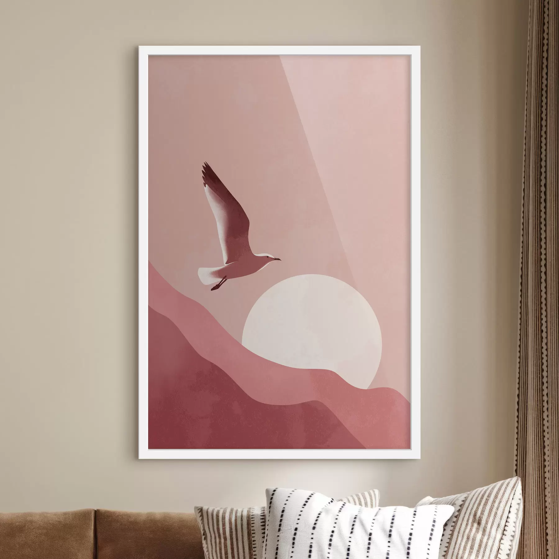 Fototapeta Ptak na tle zachodzącego słońca f48453