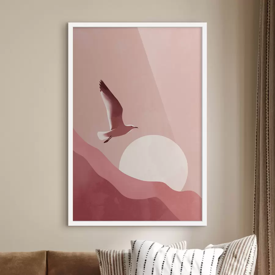 Fototapeta Ptak na tle zachodzącego słońca f48453