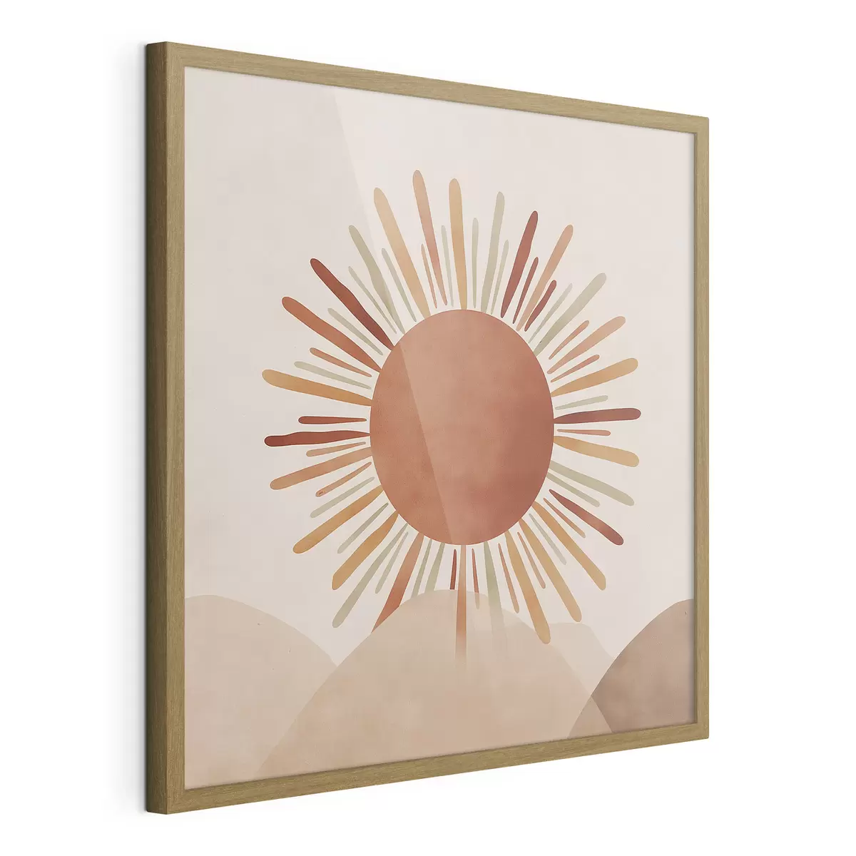 Plakat Ilustracja przedstawiająca słońce z promieniami f48455