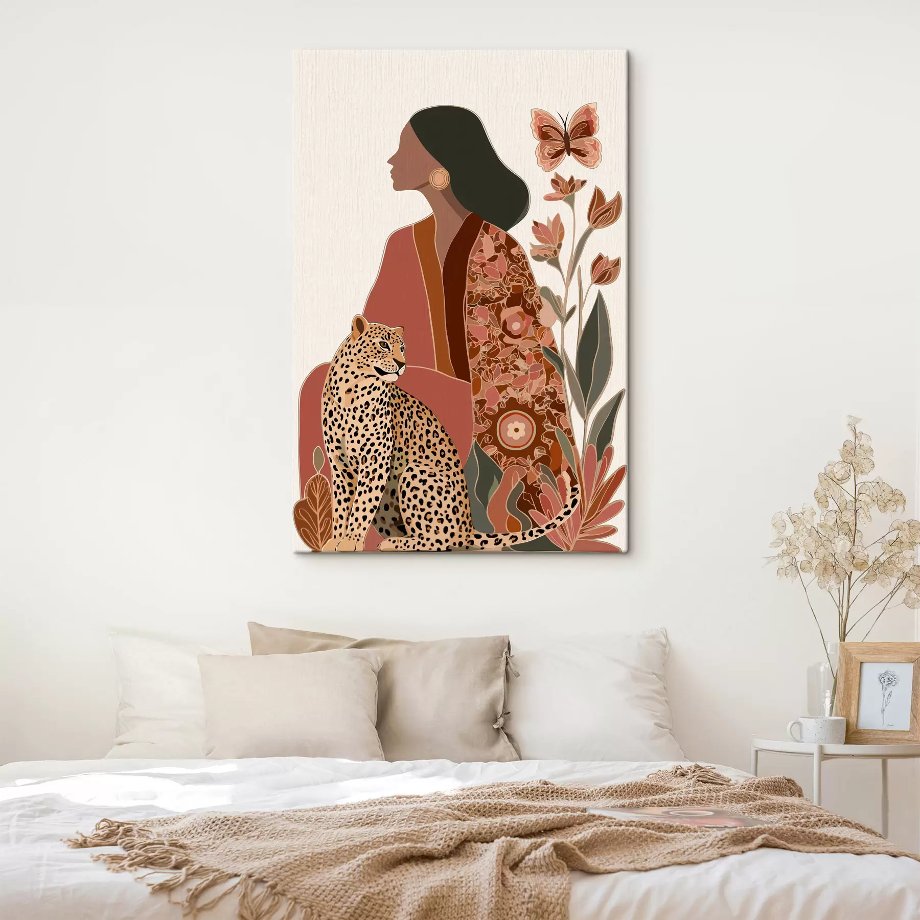 Obraz Kobieta z liśćmi s48433