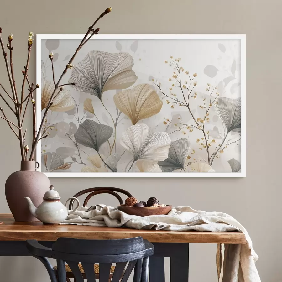 Fototapeta Delikatne kwiaty w kolorze kości słoniowej f48486