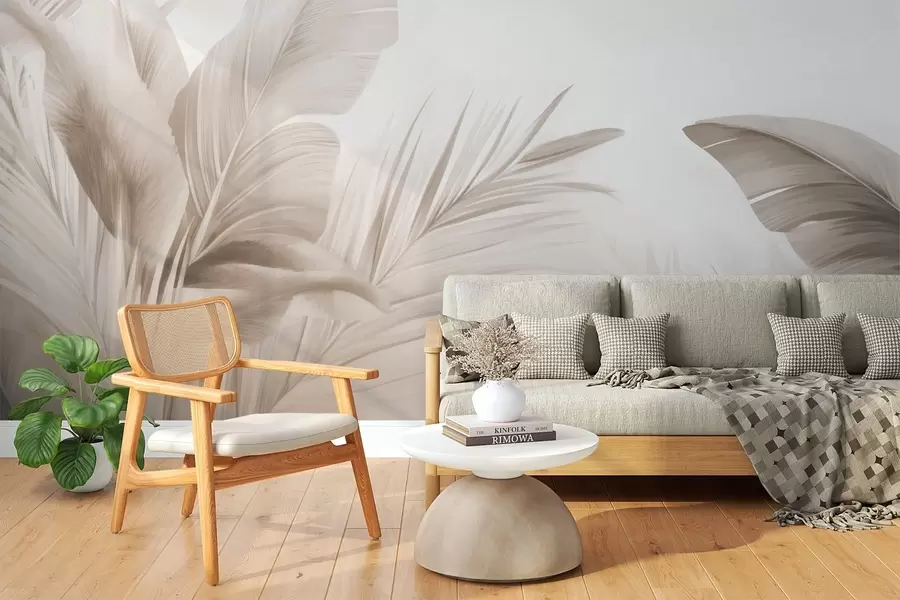 Fototapeta Liście bananowca, długie liście w05377