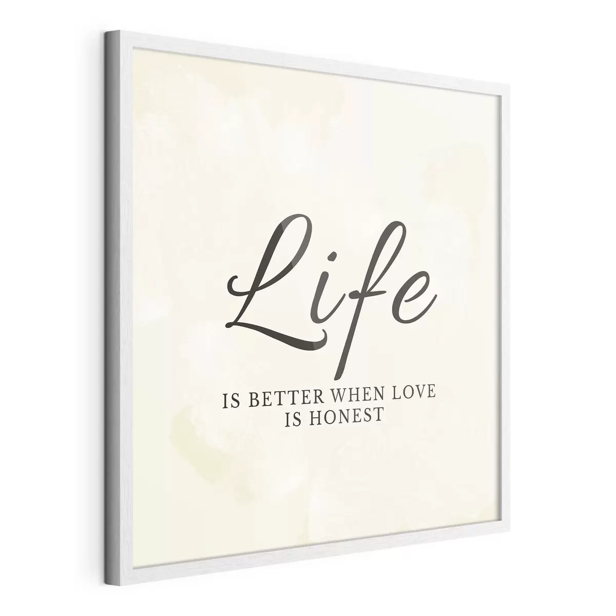 Plakat Tekst „Life” na jasnym, teksturowanym tle f48029