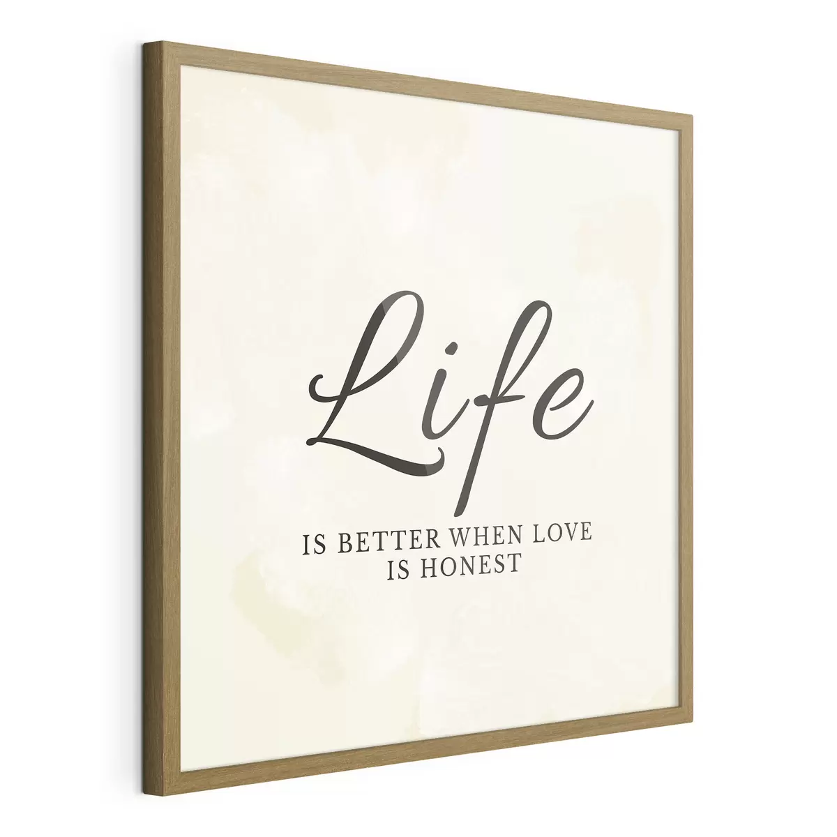 Plakat Tekst „Life” na jasnym, teksturowanym tle f48029