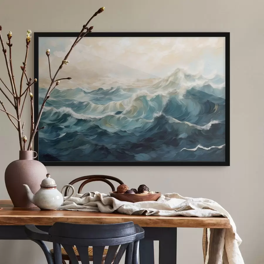 Fototapeta Fale oceanu w stylu malarskim f48490