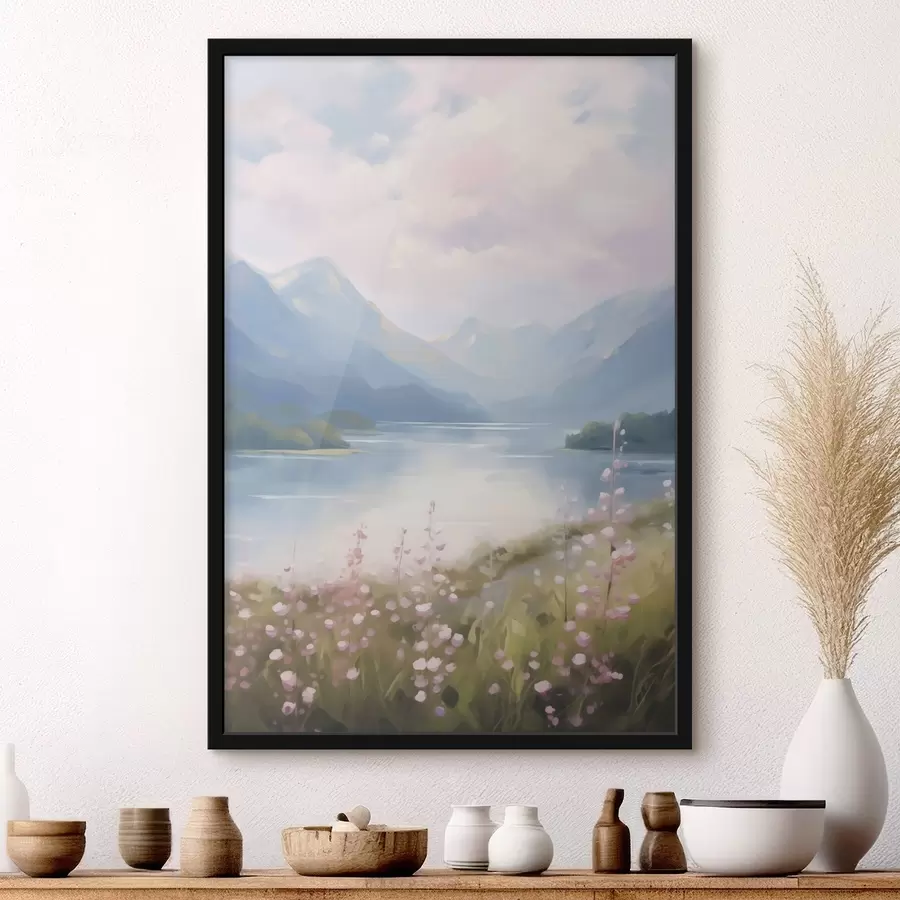 Fototapeta Obraz przedstawiający górskie jezioro f48504