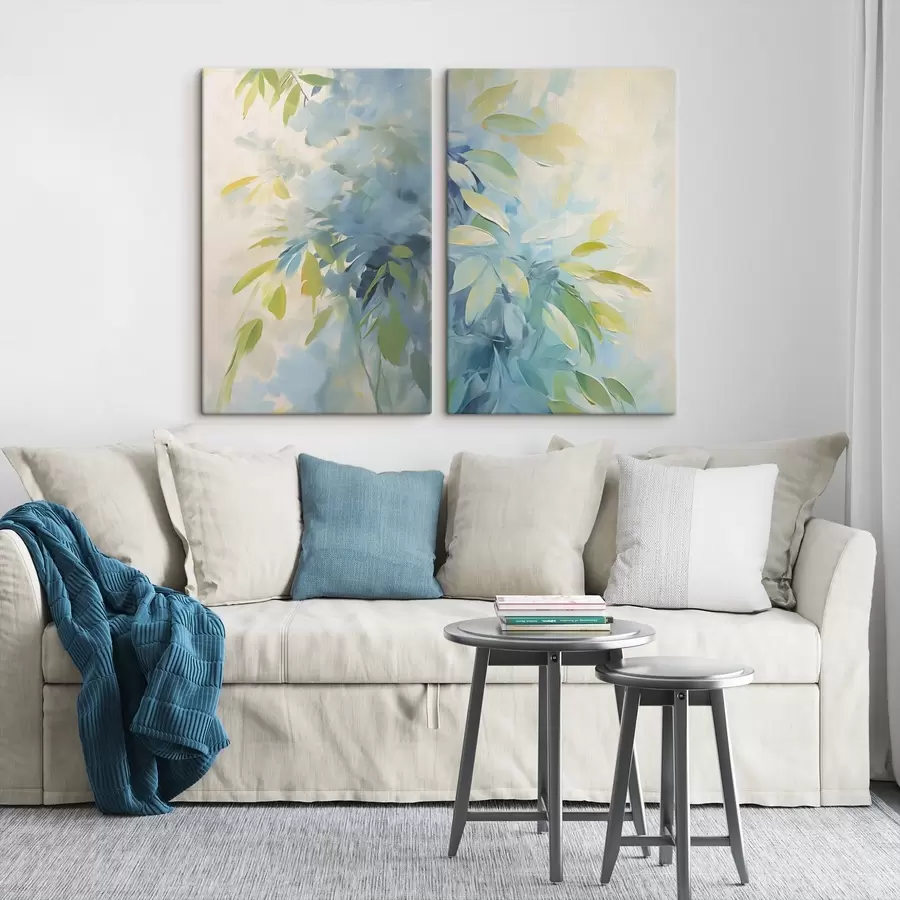 Obraz Abstrakcja roślinna inspirowana malarstwem m30246