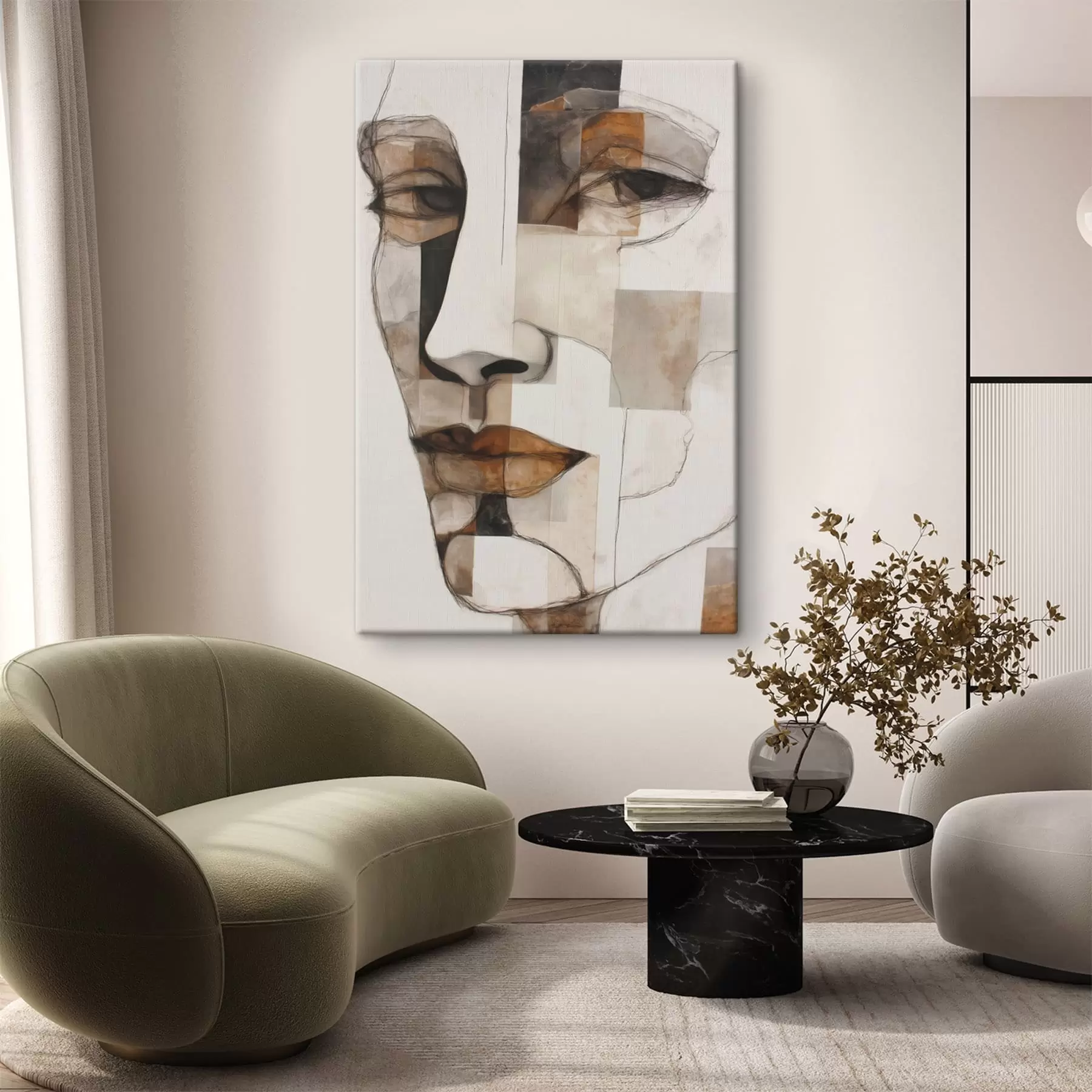 Obraz Abstrakcyjna twarz s48515