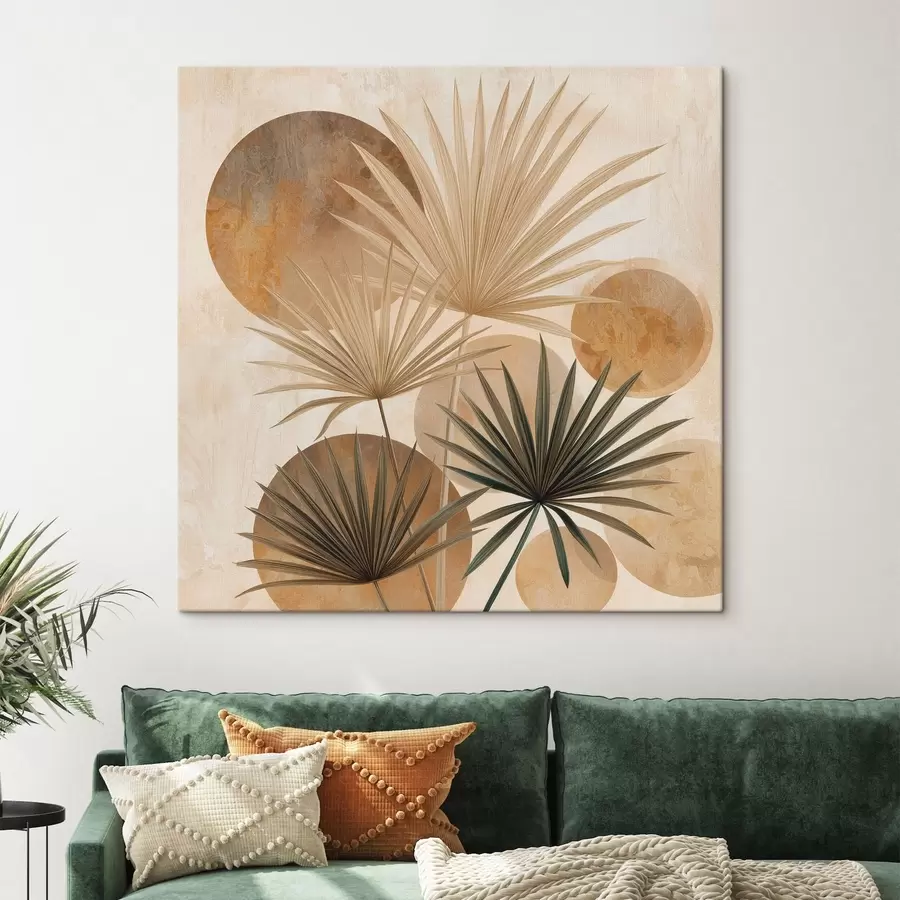 Obraz Abstrakcyjne liście palmy s48518