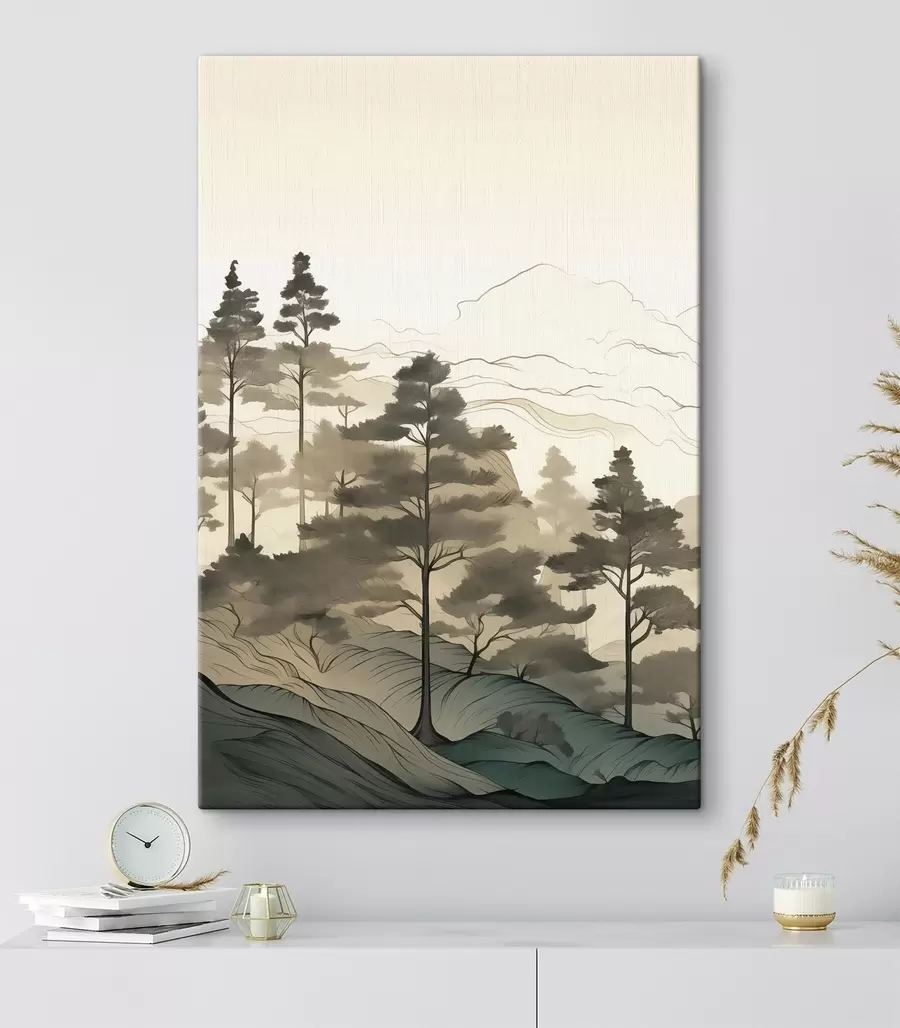 Obraz Mglisty las o świcie s48539