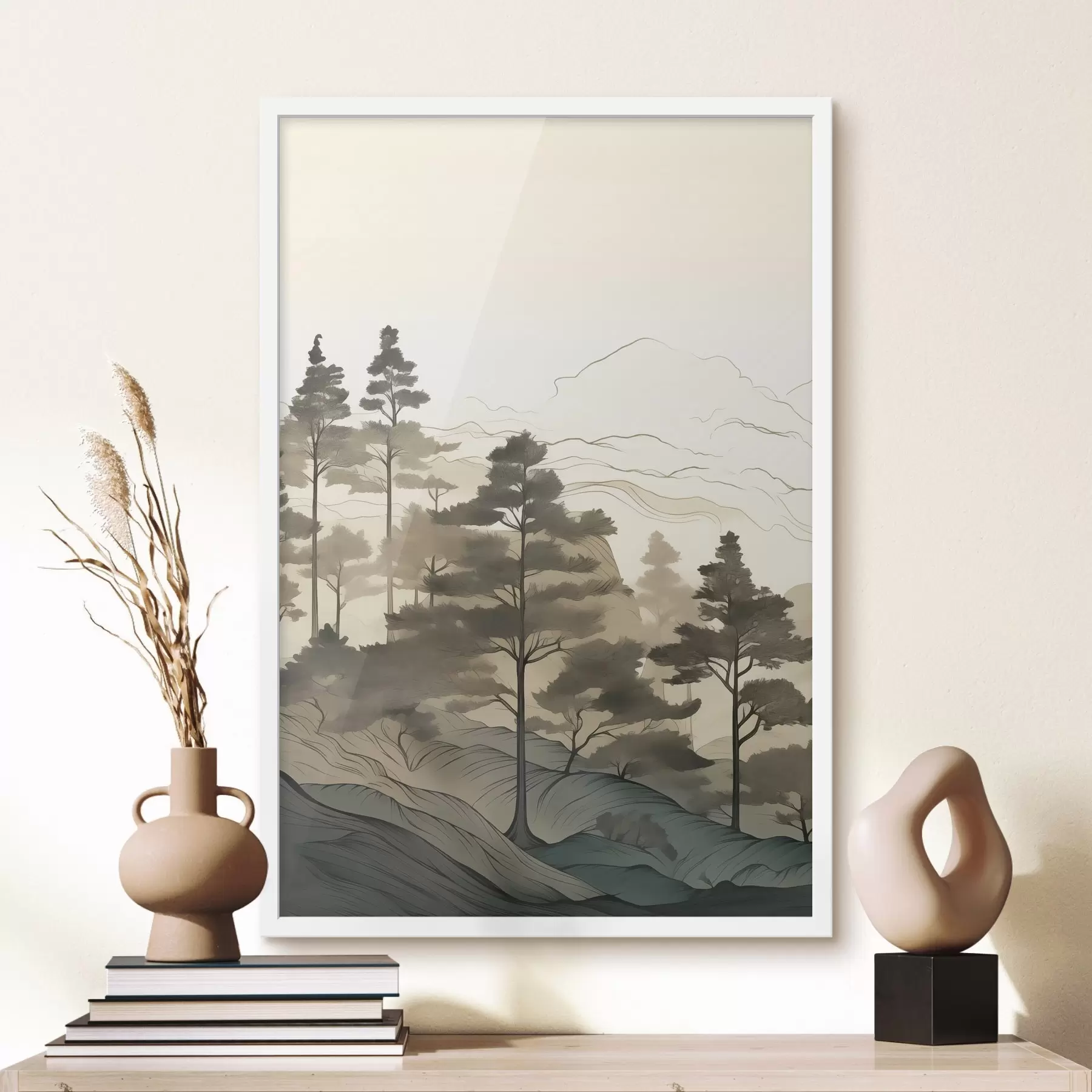 Fototapeta Mglisty las o świcie f48539