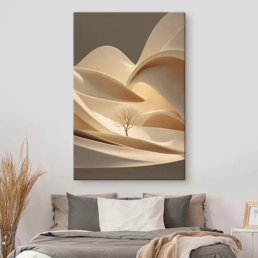 Obraz surrealistyczny krajobraz z drzewem s48530