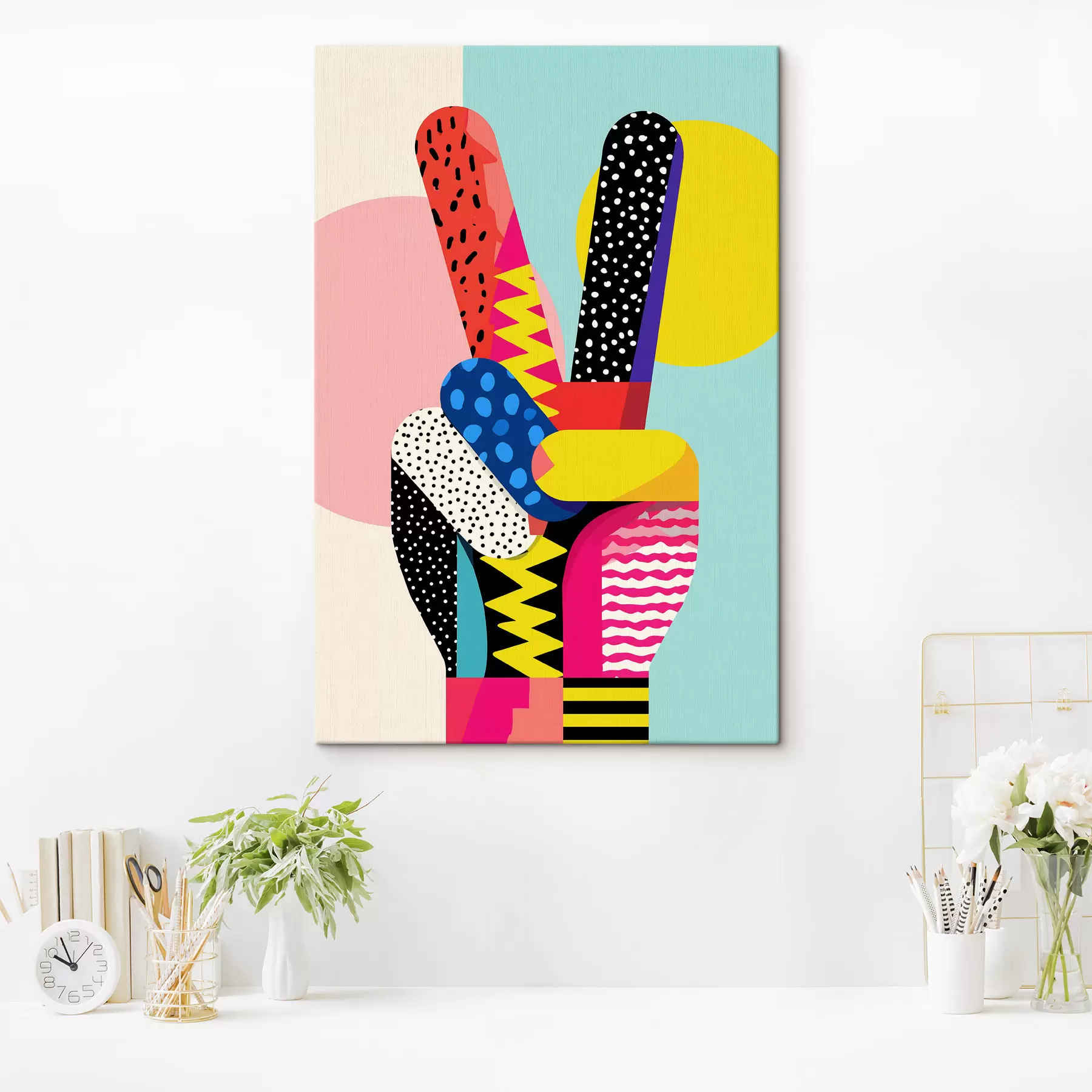 Obraz stylizowany znak zwycięstwa s48548