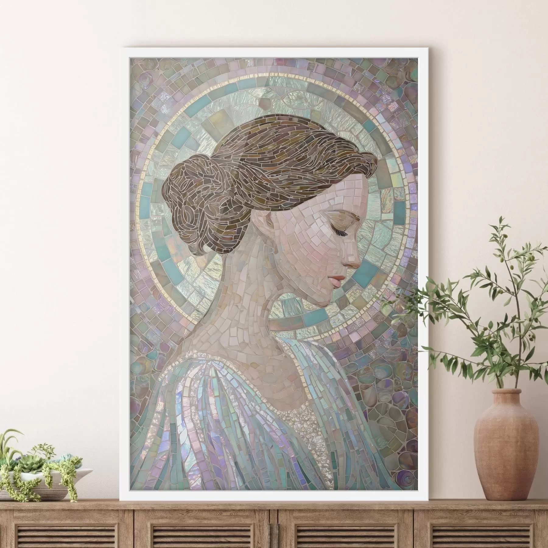 Fototapeta kwiat irysa w stylu dekoracyjnym f48551