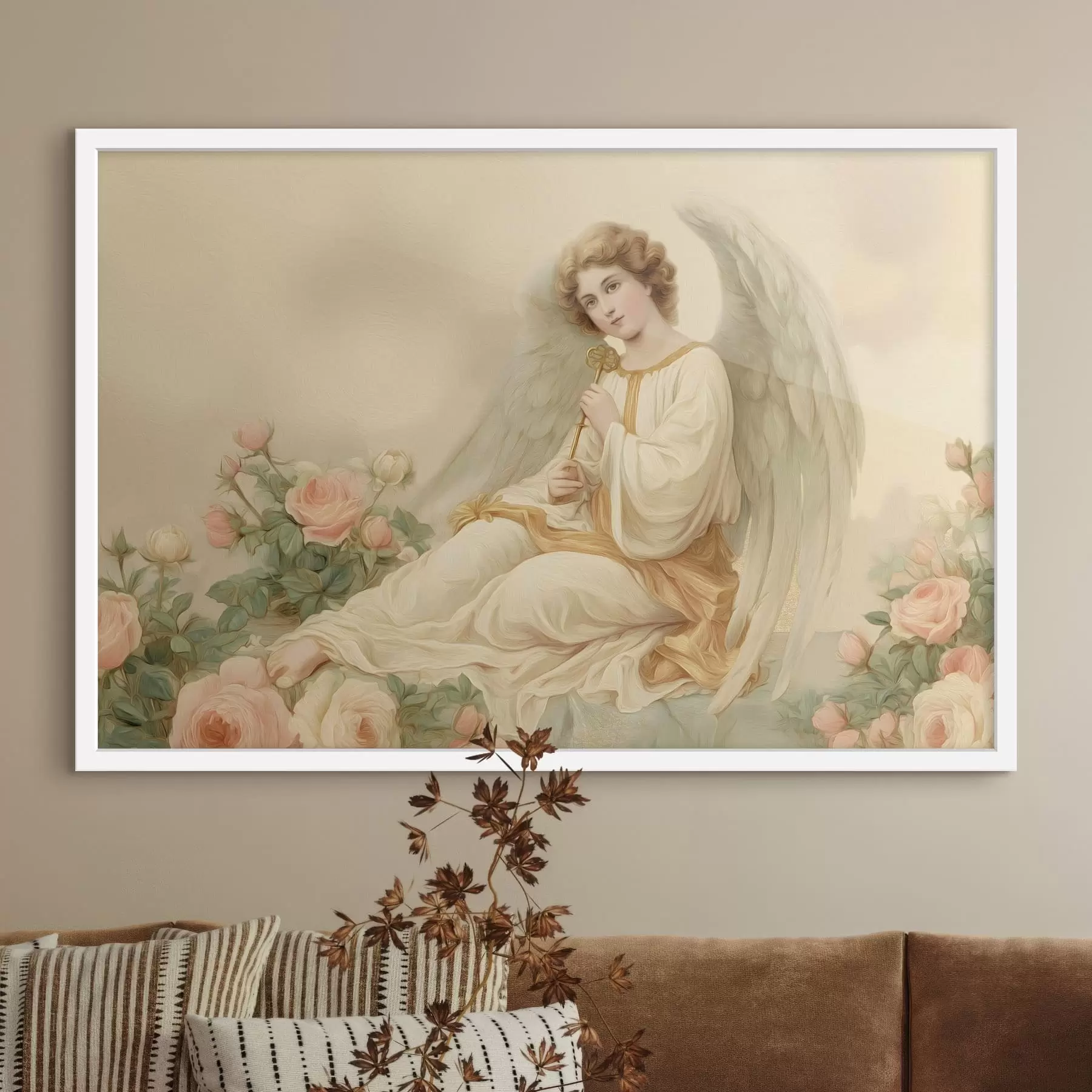Fototapeta fantastyczna dziewczyna na ilustracji w stylu papierowym f48554