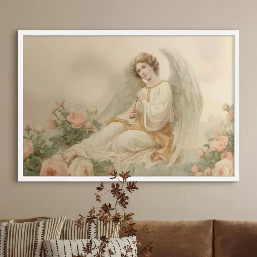 Fototapeta fantastyczna dziewczyna na ilustracji w stylu papierowym f48554