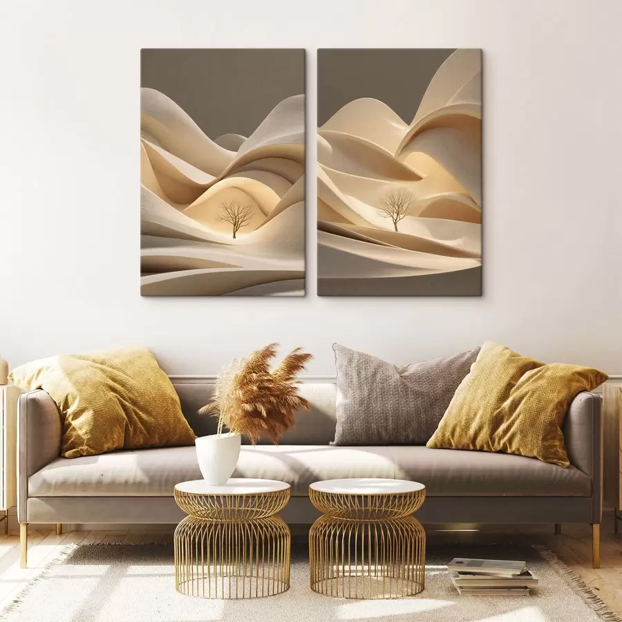 Obraz statek o zachodzie słońca w stylu impasto m30261