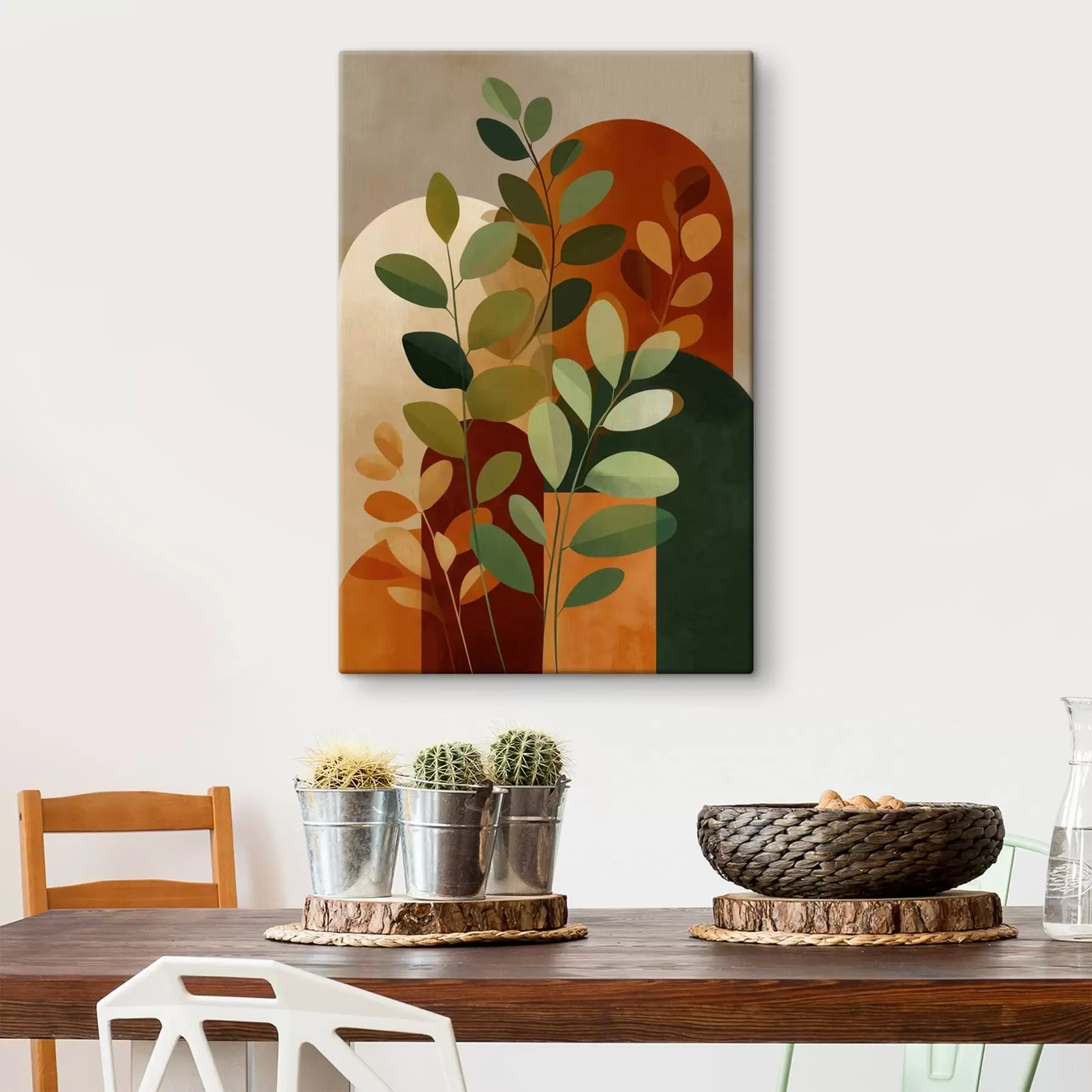 Obraz Abstrakcyjne liście roślin s48560