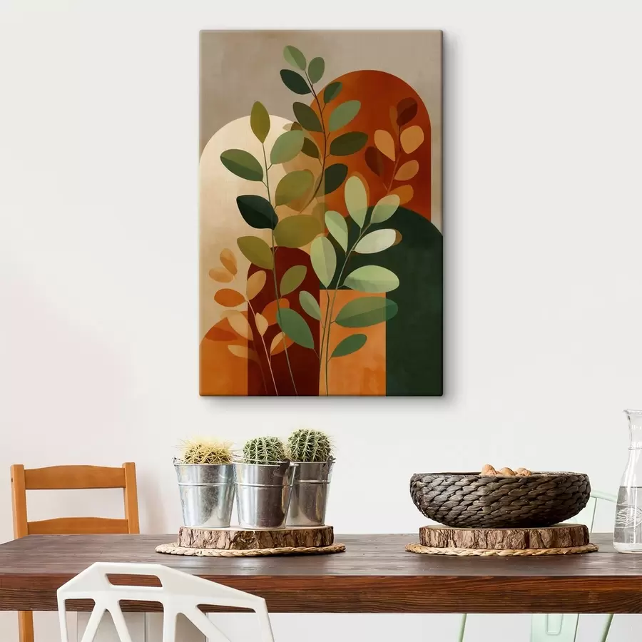 Obraz Abstrakcyjne liście roślin s48560