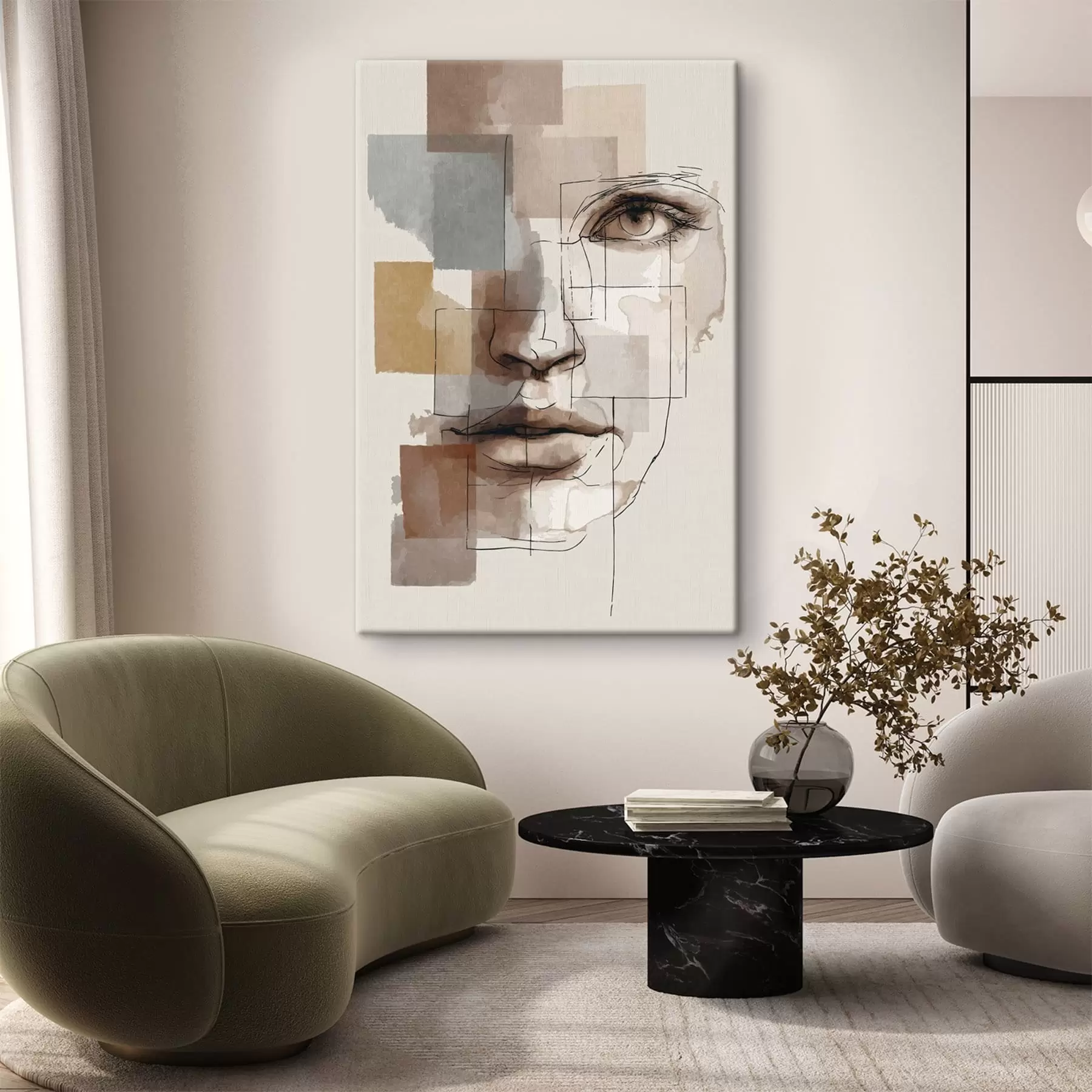 Obraz Abstrakcyjna twarz s48561