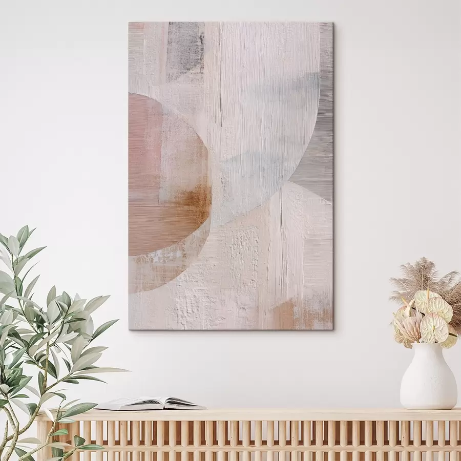 Obraz Teksturowane tło z nakładającymi się elementami w stylu współczesnego malarstwa s48190