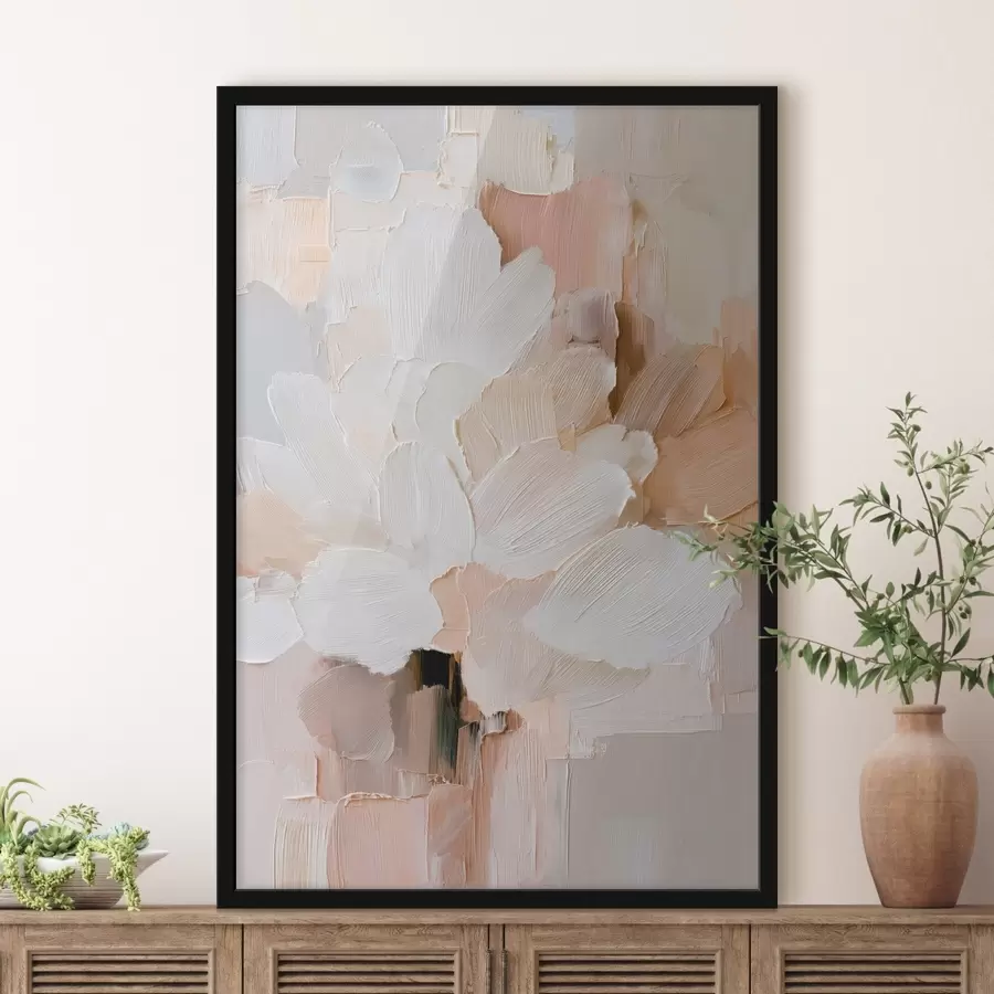 Fototapeta Stylizowana ilustracja kwiatowa z efektem grubych pociągnięć pędzla f48193