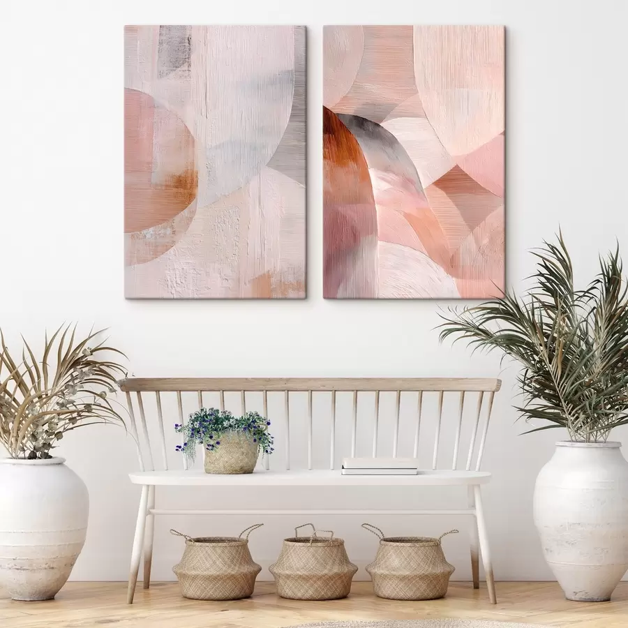 Fototapeta Harmonia ciepłych barw i fakturalnych linii w stylu artystycznym m30146