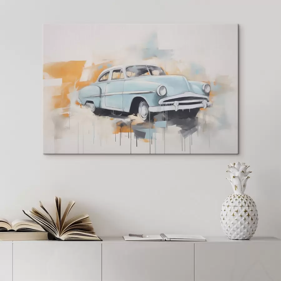 Obraz Abstrakcja z samochodem s48595
