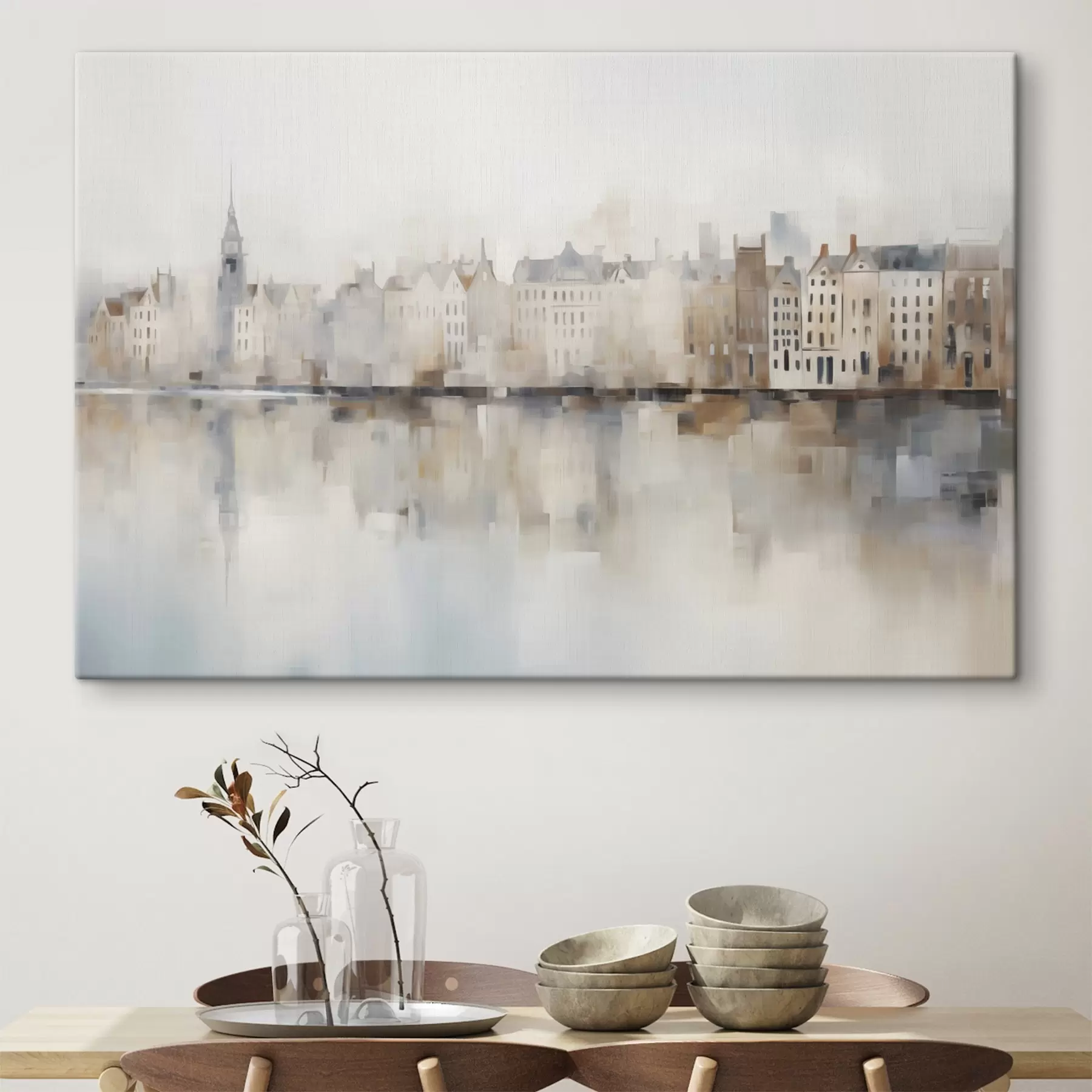 Obraz Obraz imitujący pejzaż miejski s48596