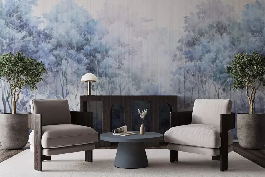 Fototapeta Lśniący las i linie w05442v1