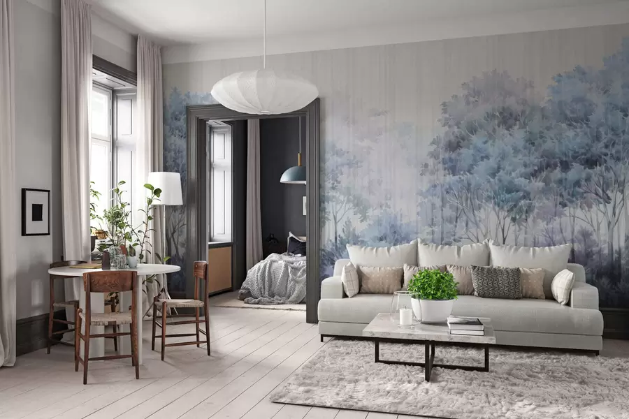 Fototapeta Lśniący las i linie w05442v1