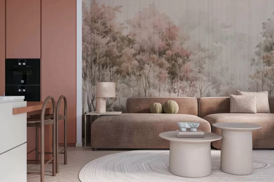 Fototapeta Lśniący las i linie w05442v2