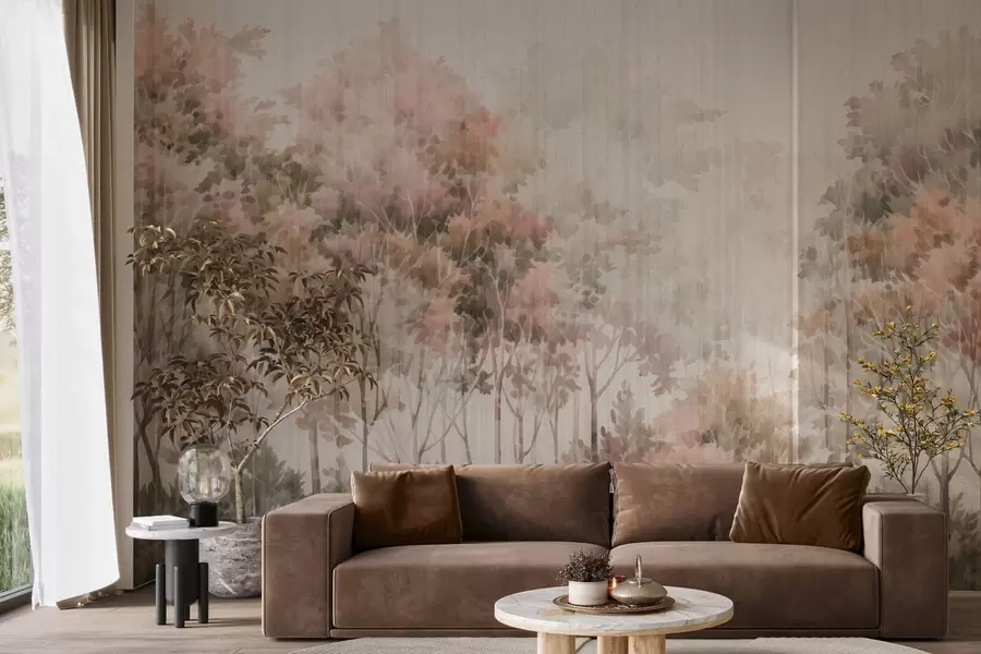 Fototapeta Lśniący las i linie w05442v2