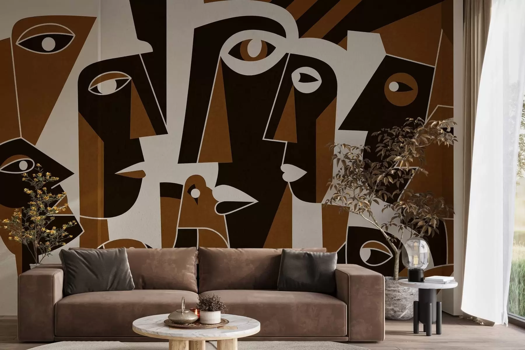 Fototapeta Twarze w stylu afrykańskim w05446