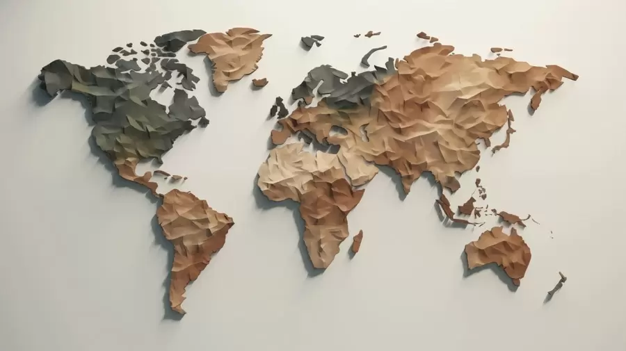 Fototapeta Abstrakcyjna mapa świata c00011