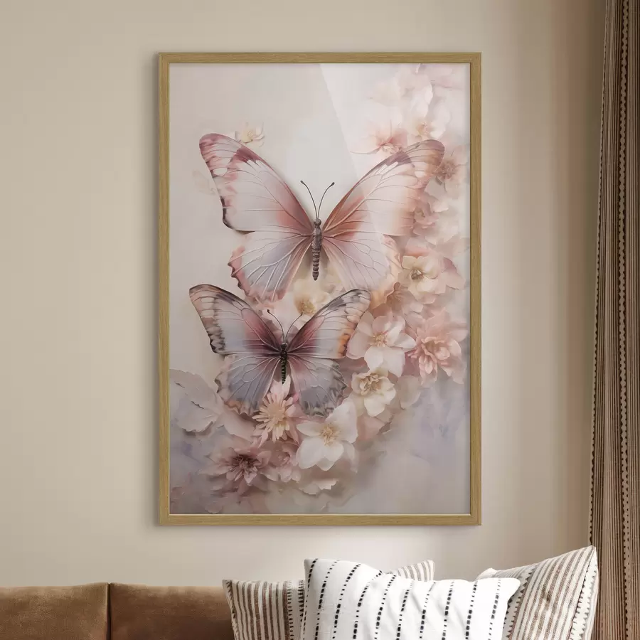 Fototapeta Kwiaty i motyle f48565
