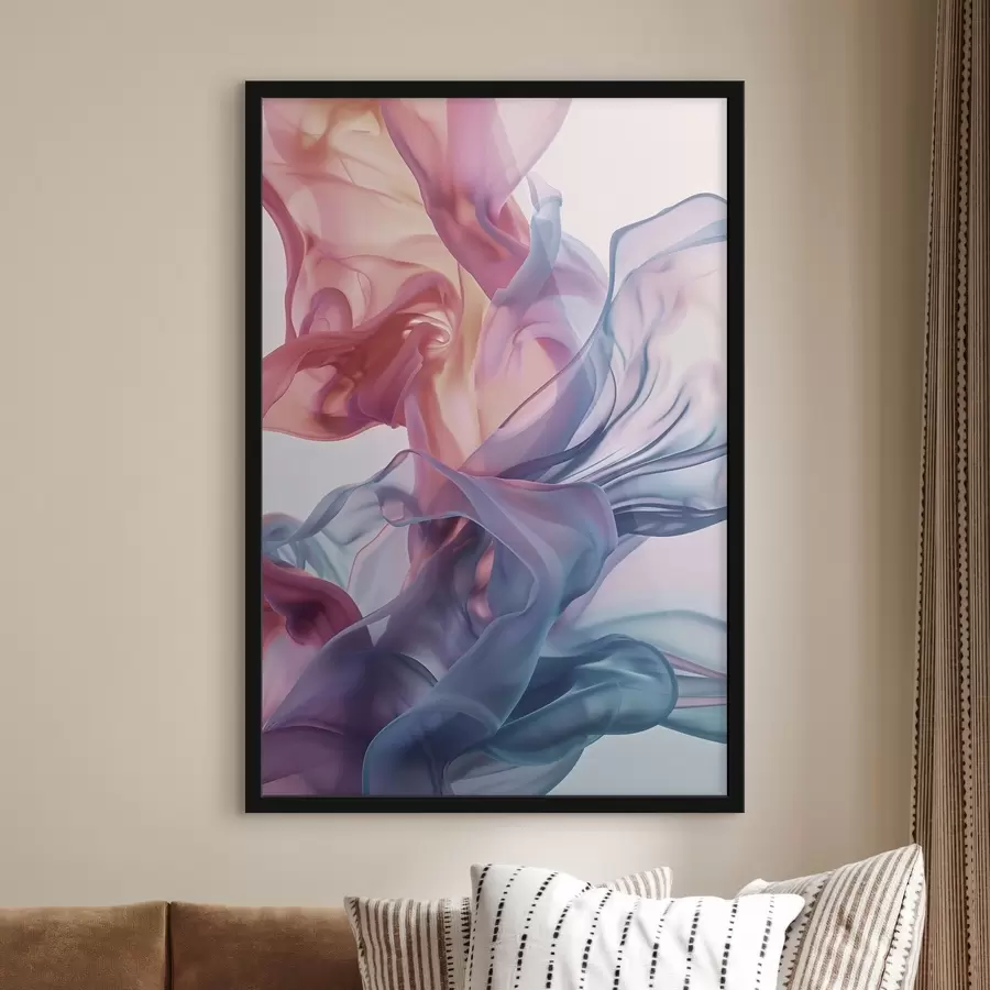 Fototapeta Jasna abstrakcja, kolorowe fale, nowoczesny styl f48581