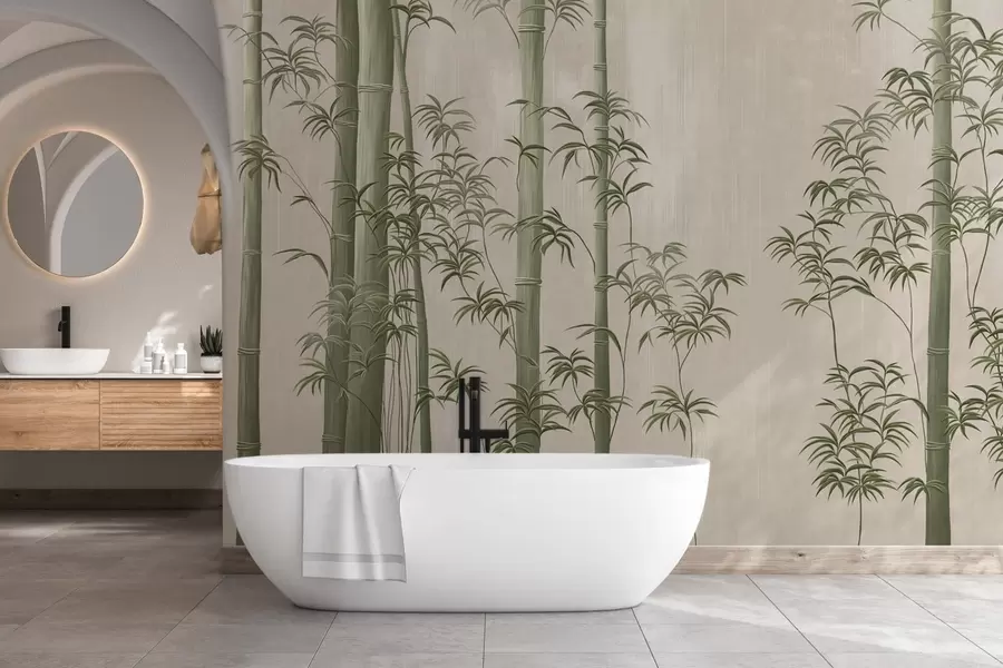 Fototapeta Jasnozielony bambus  w05120v1