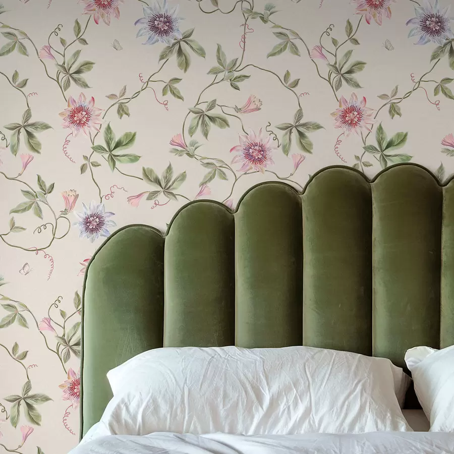 Fototapeta Wzór z egzotycznymi kwiatami i pnączami a01131