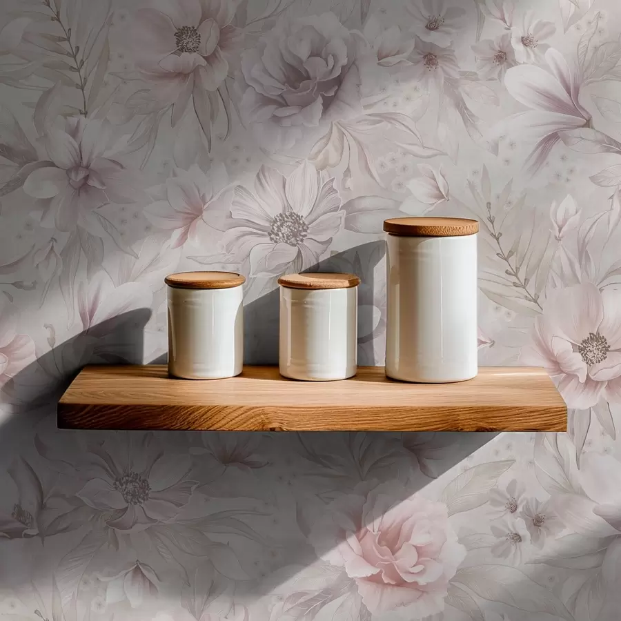 Fototapeta Wzór z dużymi, delikatnymi kwiatami a01133