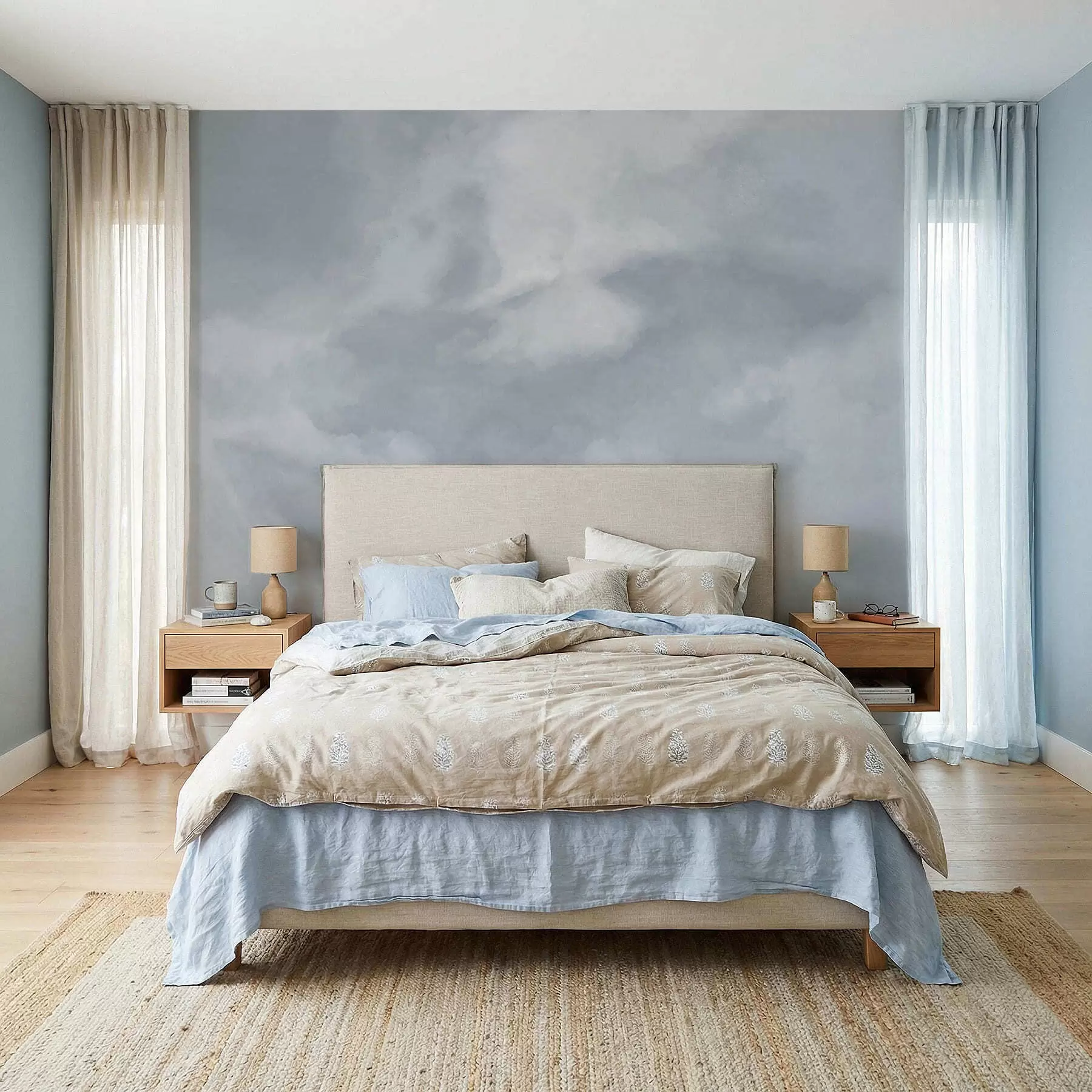 Fototapeta Delikatne, rozmyte tło w jasnoszarych odcieniach w05426v1