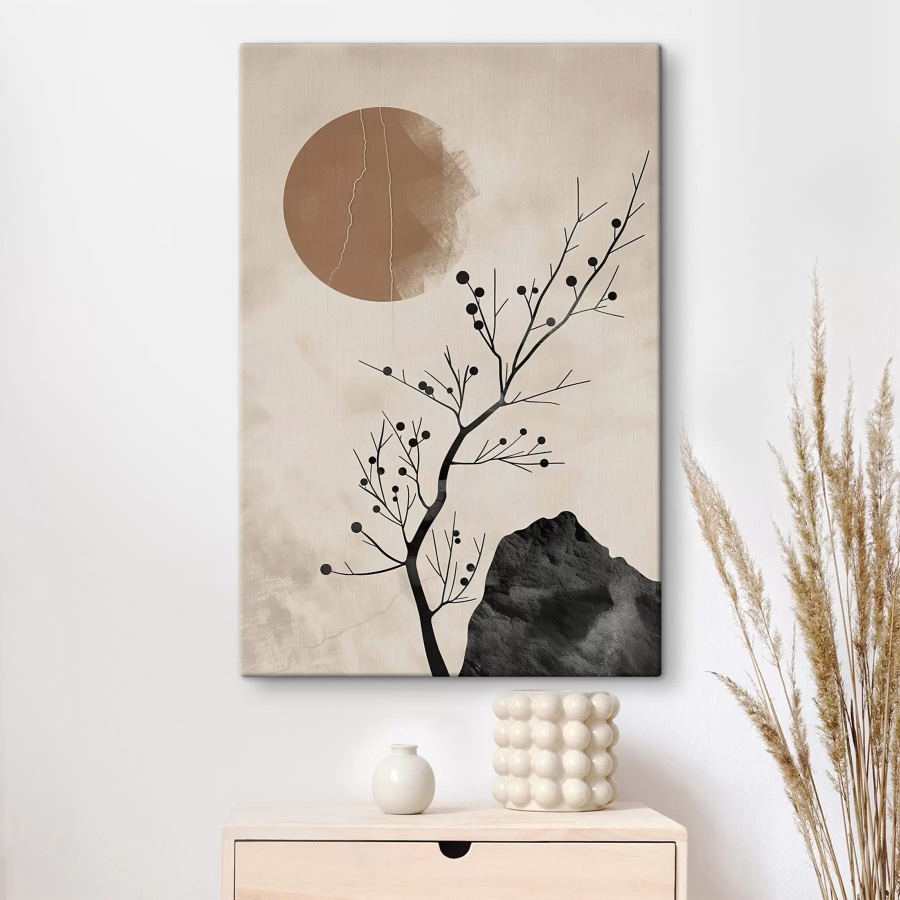 Obraz W stylu japońskim, spokój i równowaga s48631